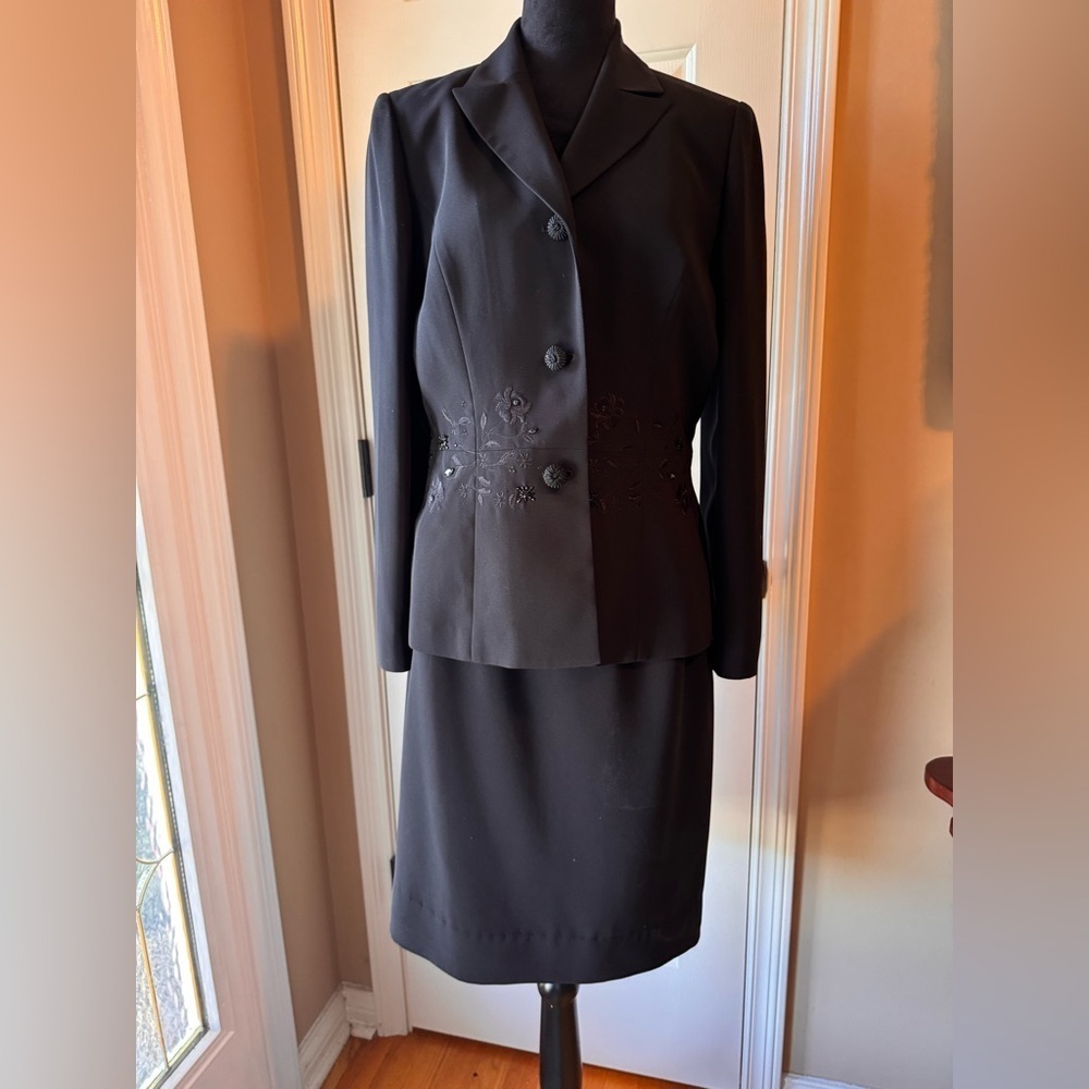 Nipon Boutique Stunning Black Embroidered Suit - Picture 2 of 14